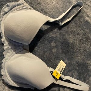 No Boundaries White Lace Trim Bra